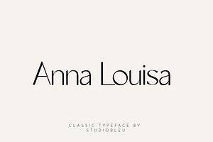 ANNA LOUISA - Modern Typeface