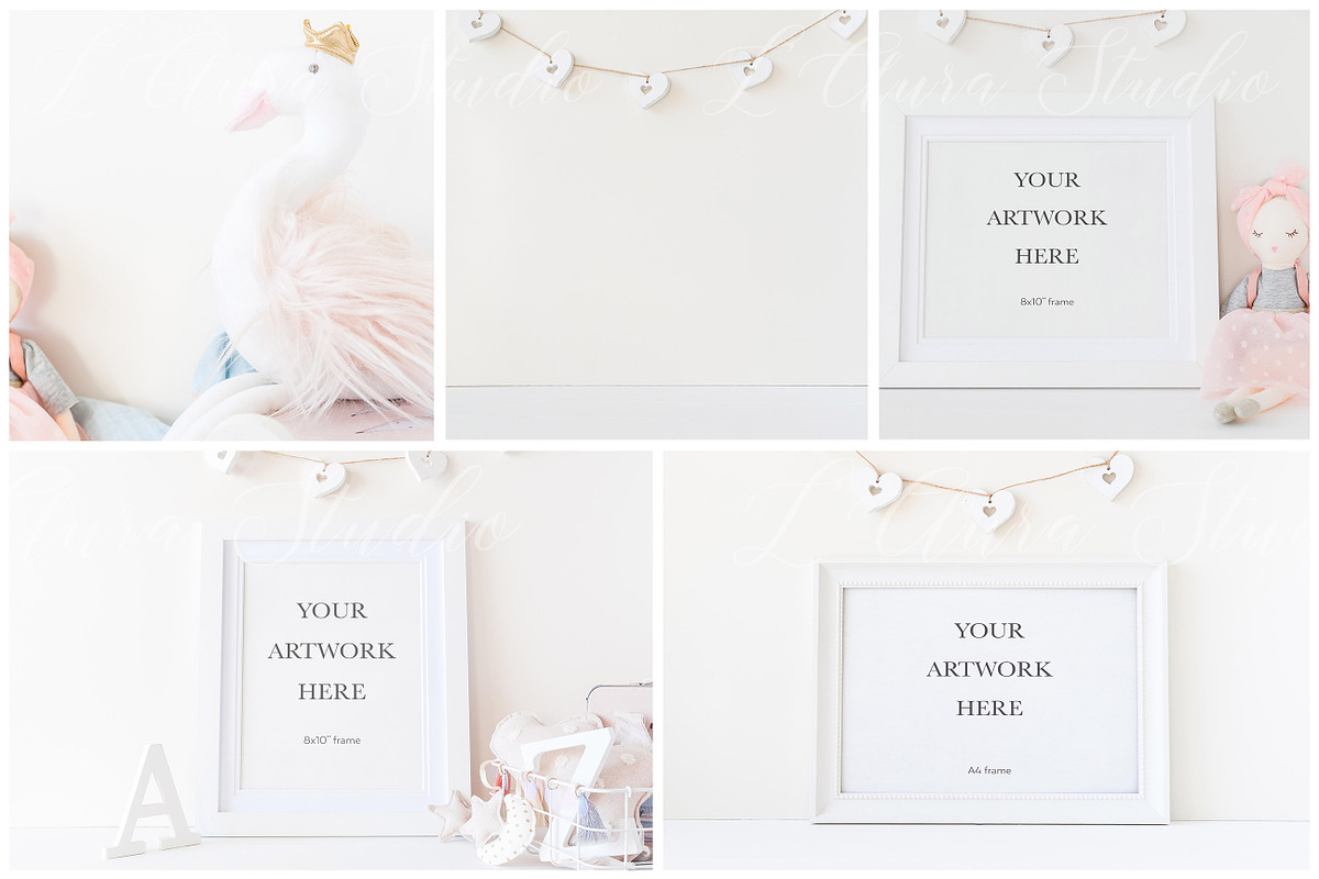 Frame mockup bundle - nursery, a Print Template by L'Aura Studio (Photo 4 of 9)