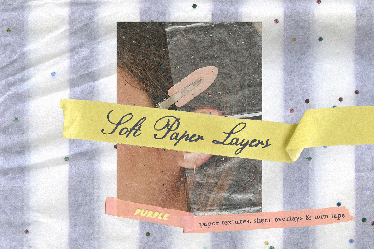 Soft Paper Layers: Textures & Tape, a Texture Graphic by Purple (Photo 1 of 15)