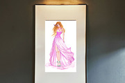 Watercolor Barbie Pink princess, a Person Illustration by tranyenhanu (Thumbnail 3 of 3)