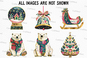 Whimsical Winter Clipart Bundle, an Illustration by Craft Nest (Thumbnail 4 of 6)
