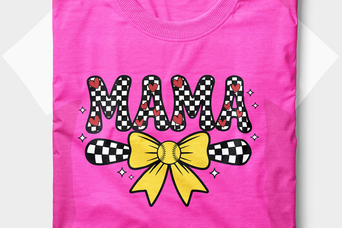 MAMA T Shirt Design, Retro Softball, a Sport Illustration by Unique Design Team (Photo 6 of 7)