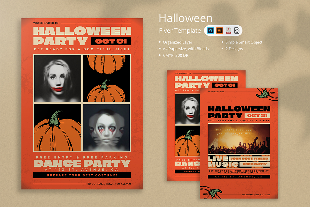 Pumban - Halloween Party Flyer, a Flyer Template by Attype (Photo 1 of 4)