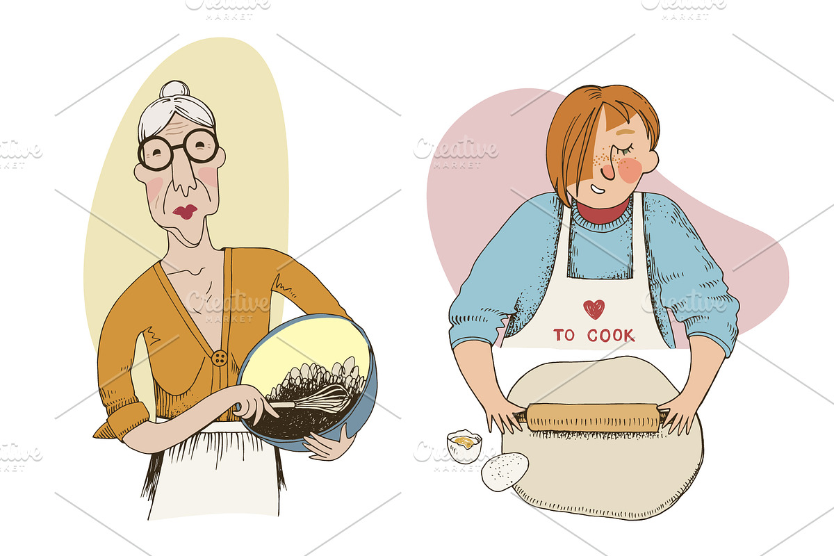 People baking, a Food Illustration by handsketched (Photo 5 of 10)