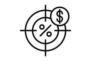 Target Line Icon, an Icon by Pexelpy