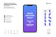 iPhone 13 Mockup Smartphone Template, an iPhone Mockup by DesignRushMarket (Thumbnail 1 of 11)