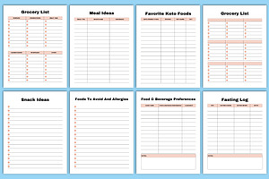 Meal Planner Bundile Canva Templates