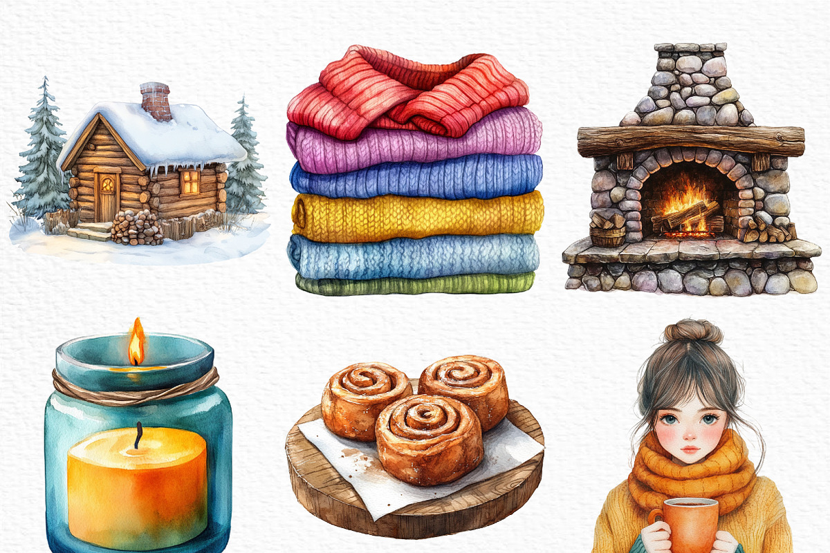 Cozy Winter Clipart, an Illustration by Craft Nest (Photo 2 of 6)