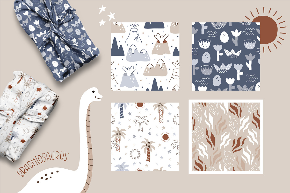 ROAR. Dino Patterns & Alphabet, a Pattern Graphic by ValeriiaFeeva (Photo 5 of 12)