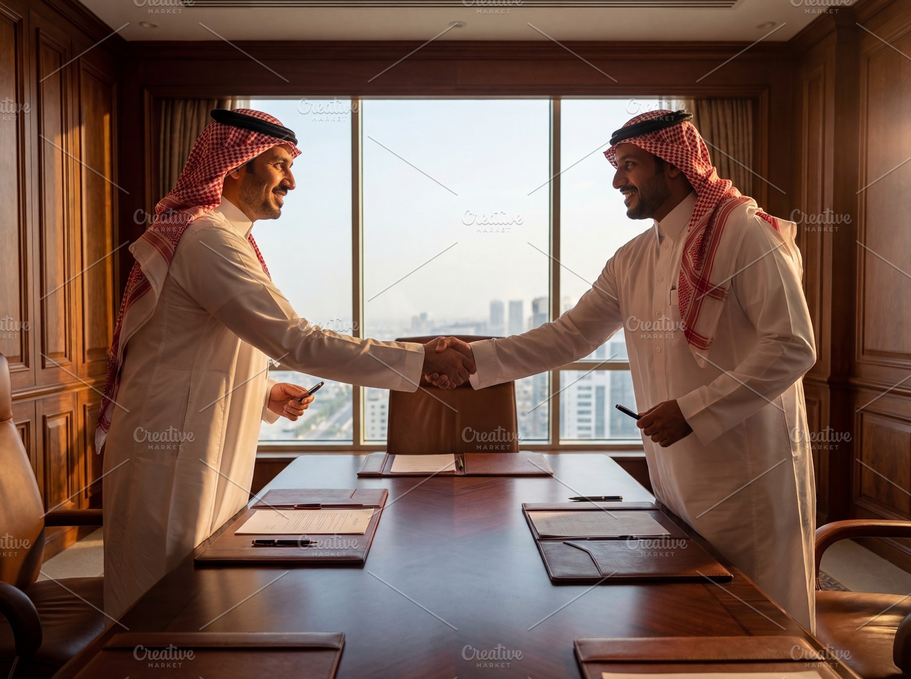 Saudi Business Team Working Together, a Business Photo by Taiffco