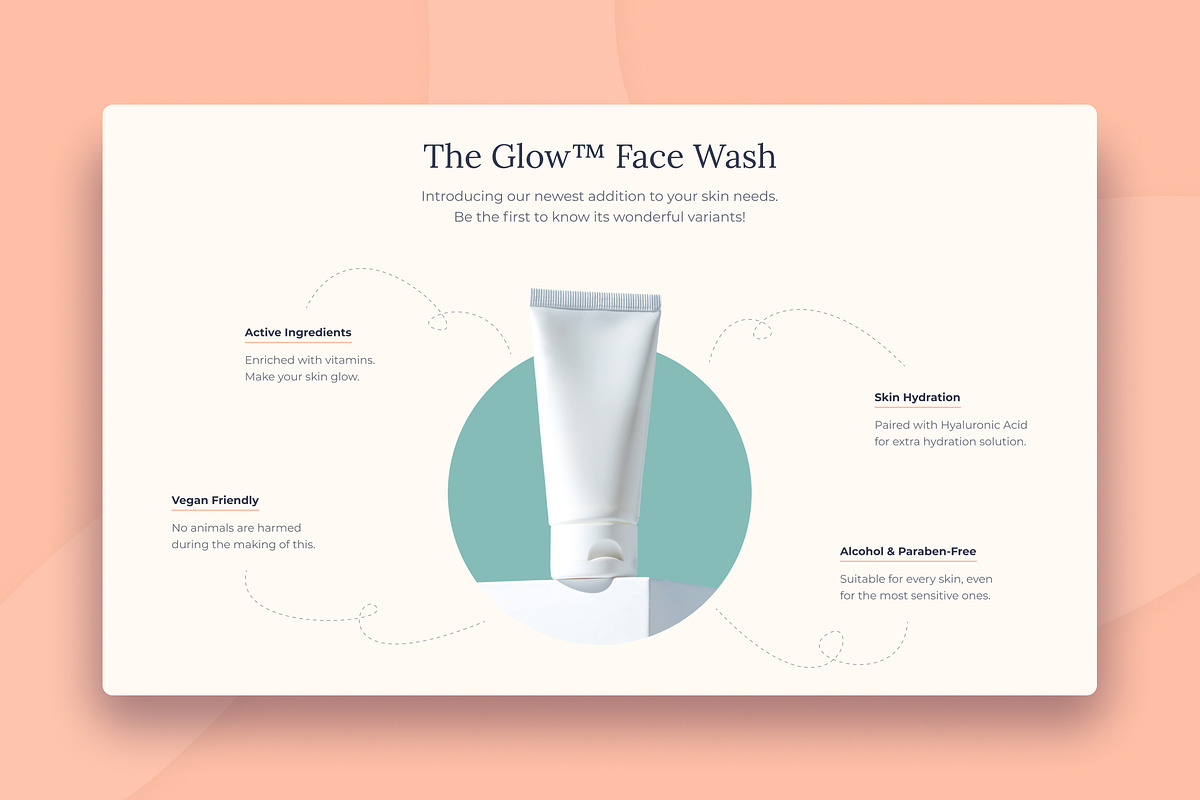 Charmie - Beauty Brand Landing Page, an UI Kit Template by peterdraw (Photo 2 of 3)