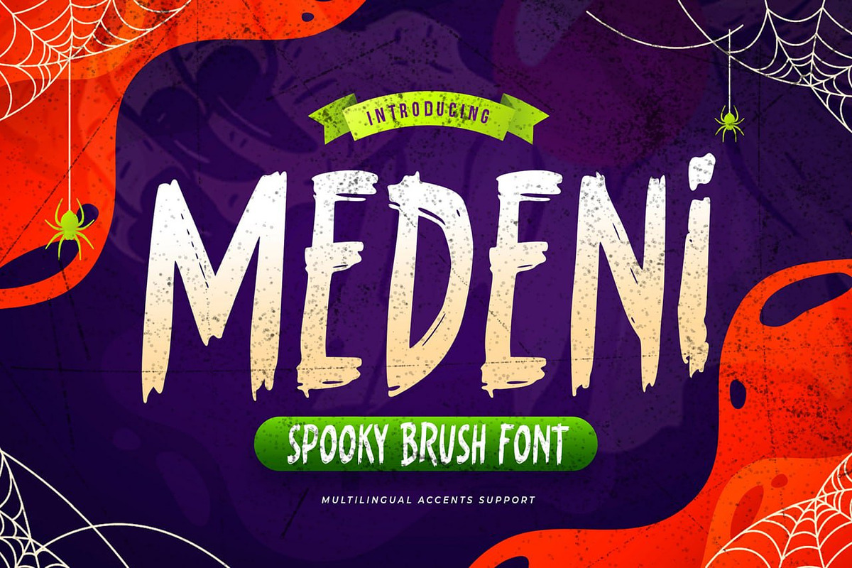 MEDENI - Spooky Brush Font, a Font by Gassstype (Photo 1 of 8)