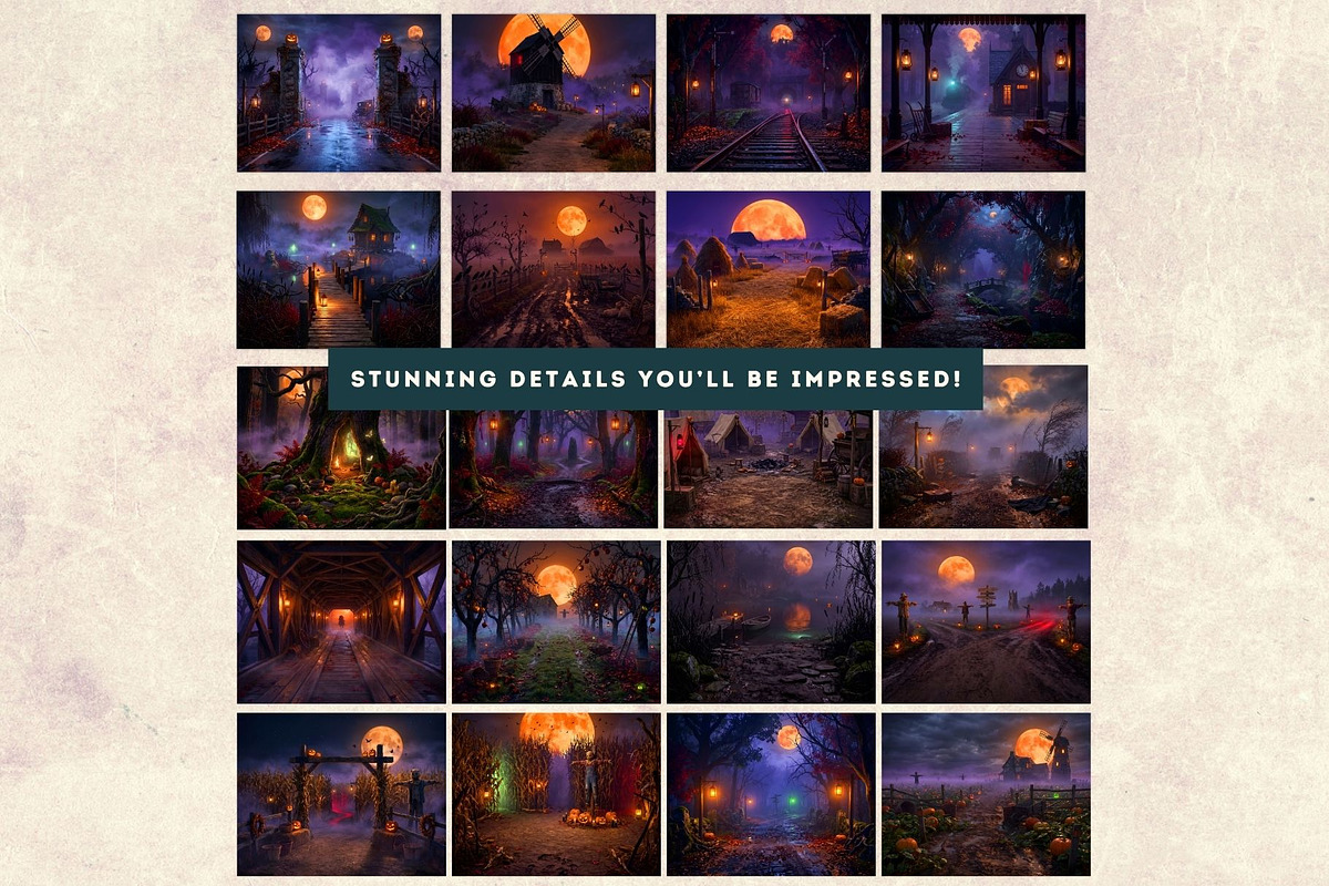 100 Halloween RPG Backdrops, a Seasonal Illustration by ThatsDesignArt (Photo 13 of 19)