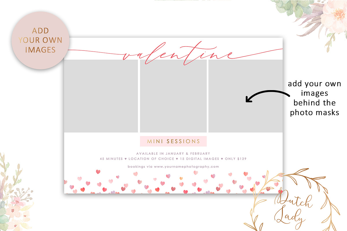 PSD Photo Session Card Template #51, a Card Template by The Dutch Lady ...