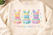 Crochet Easter Bunny Png, an Illustration by Watercolor design (Thumbnail 4 of 9)