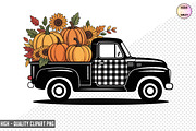 Truck With Pumpkin Clipart Bundle, a Graphic by crative8112 (Thumbnail 8 of 8)