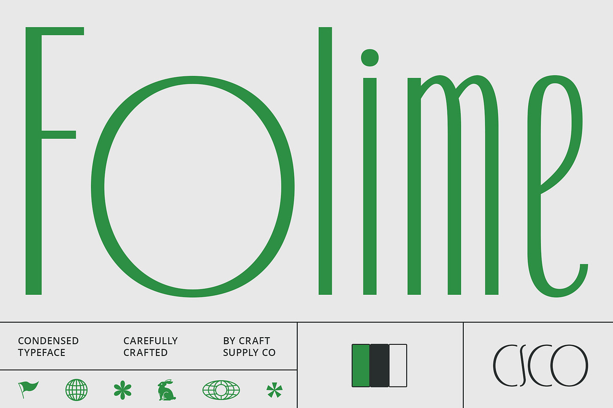 Folime – Condensed Sans Serif, a Sans Serif Font by Craft Supply Co. (Photo 1 of 8)