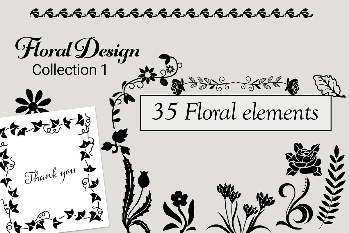 Floral Design Collection 1, a Decorative Illustration by GreenStockPhotos (Photo 1 of 6)