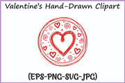 Valentines Doodle Clipart SVG Bundle, a Seasonal Illustration by Gfx Expert Team (Thumbnail 8 of 15)