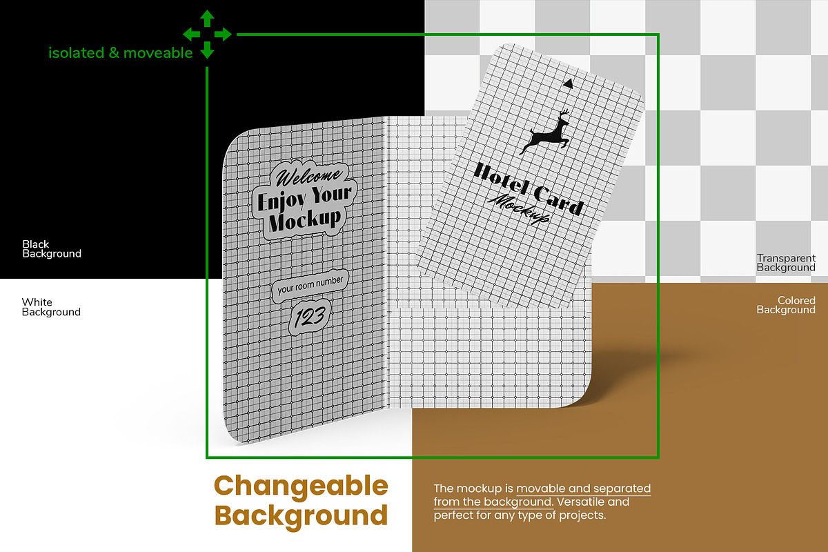 Hotel Room Card PSD Mockup Set, a Books & Magazine Mockup by Remnand Studio (Photo 6 of 10)