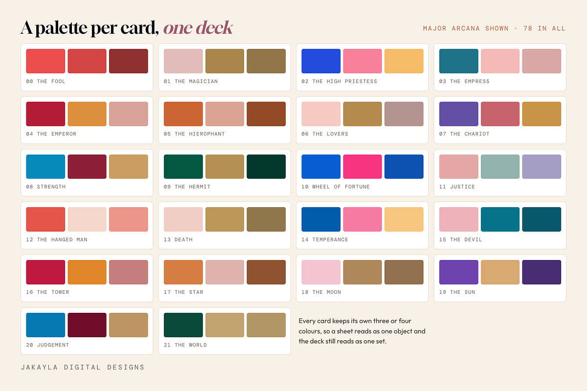 78 Tarot Card Sticker Sheets, an Object Graphic by Jakayla Digital Co (Photo 14 of 18)