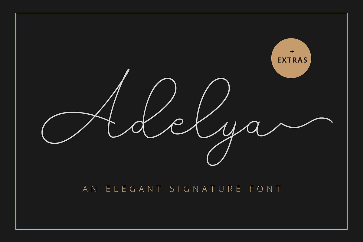 Adelya - Elegant Signature Font, a Script Font by Craft Supply Co. (Photo 1 of 12)
