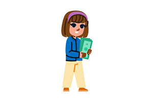 Young girl holding a stack of money, a Finance Illustration by pikepicture