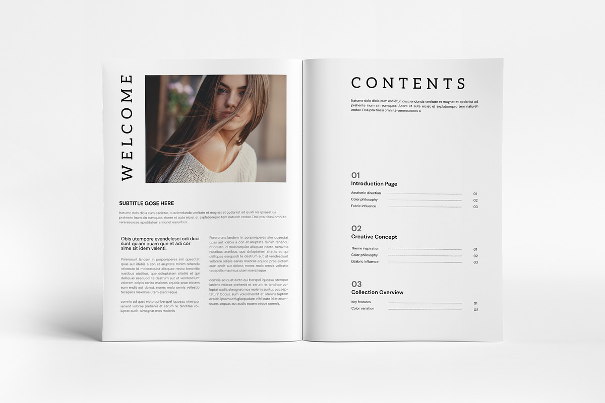 Lookbook Magazine Layout I Canva, a Brochure Template by PixWork (Photo 2 of 9)