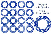 Royal Blue Lace Circle Frames, an Illustration by Amanda Ilkov (Thumbnail 4 of 5)