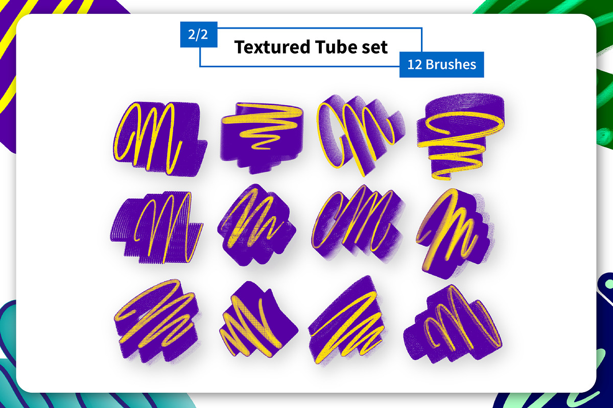 Outline TUBE Brush set, a Brush Add-On by Magnatype (Photo 3 of 6)