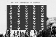110 Bear Tattoo Stamps For Procreate, a Brush Add-On by Torus1 (Thumbnail 2 of 9)