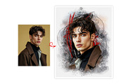 Abstract Portrait Watercolor Art, an Action Add-On by Photoshop Action (Thumbnail 9 of 21)