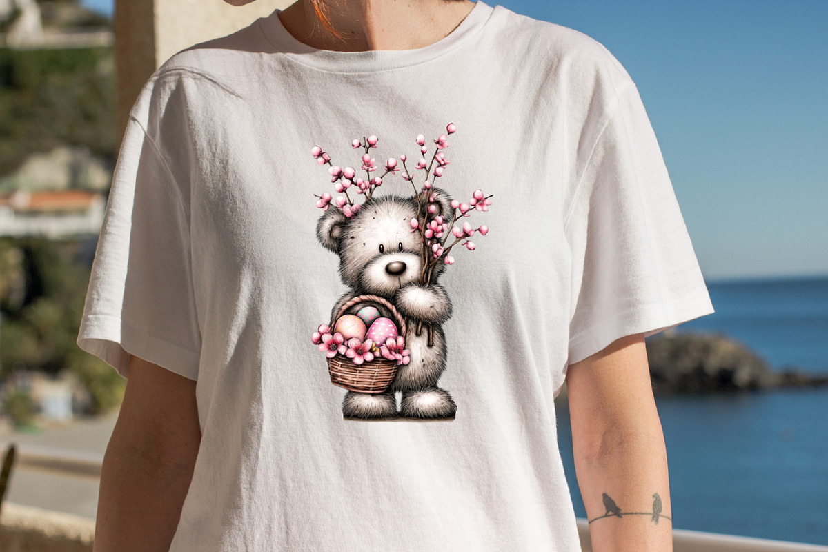 Whimsical Easter Teddy Bear Clipart, an Illustration by SVGArt (Photo 3 of 7)