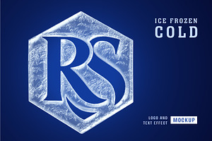 Ice Frozen Logo Text Effect Mockup, a Layer Style Add-On by studiogstock