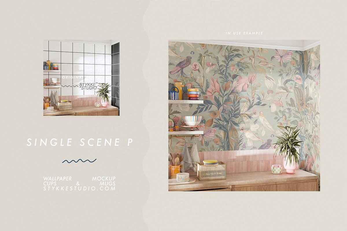 WALLPAPER MOCKUP | Kitchen Mockup, a Household Mockup by Stykke Studio (Photo 23 of 29)