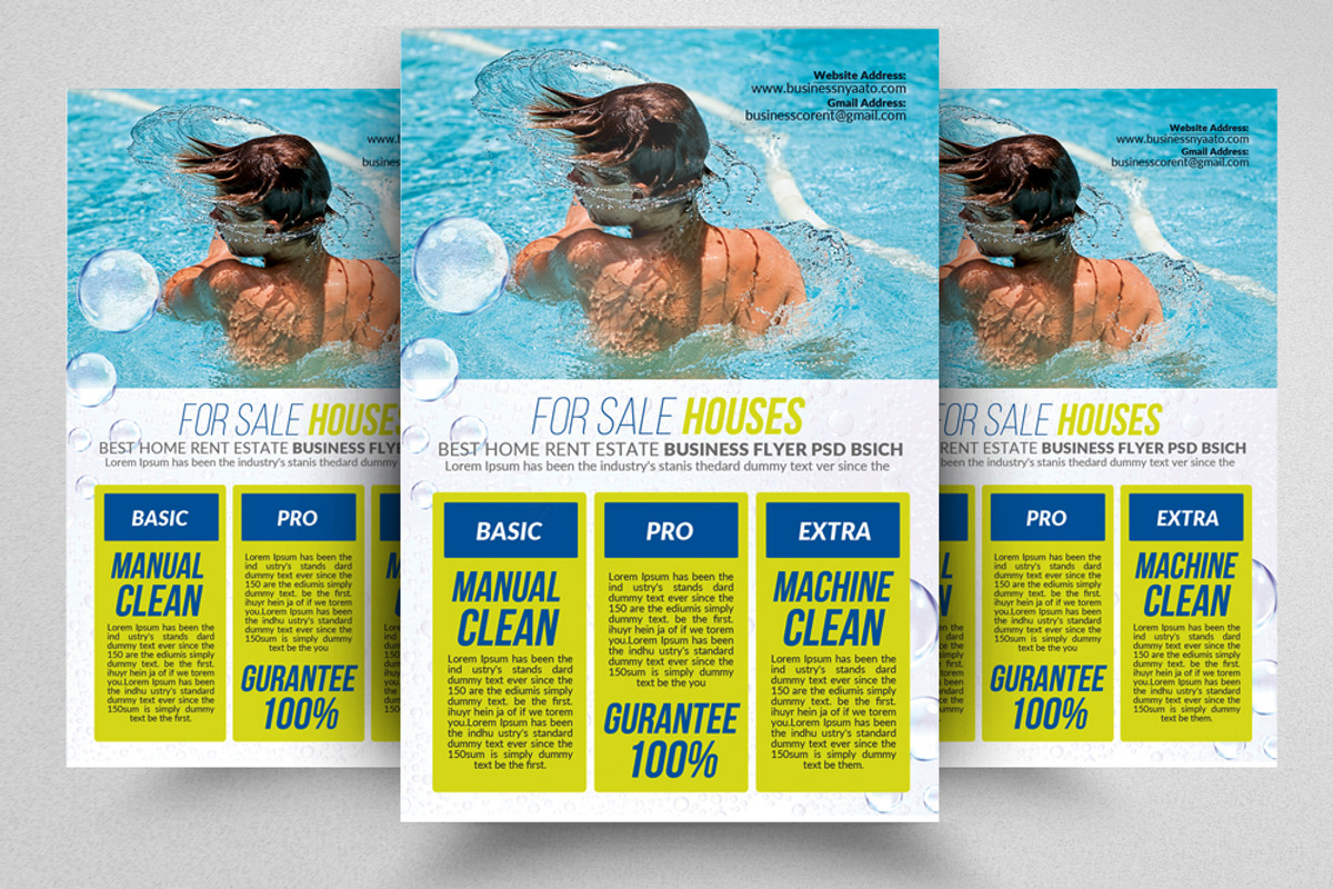 10 Pool Cleaning Flyers Bundle, a Flyer Template by Psd Templates (Photo 11 of 11)