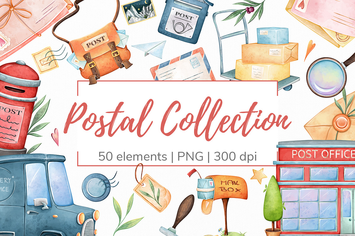 Postal digital clipart, an Object Illustration by Mespilia (Photo 1 of 3)