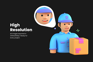 3D Delivery And Logistics Icons