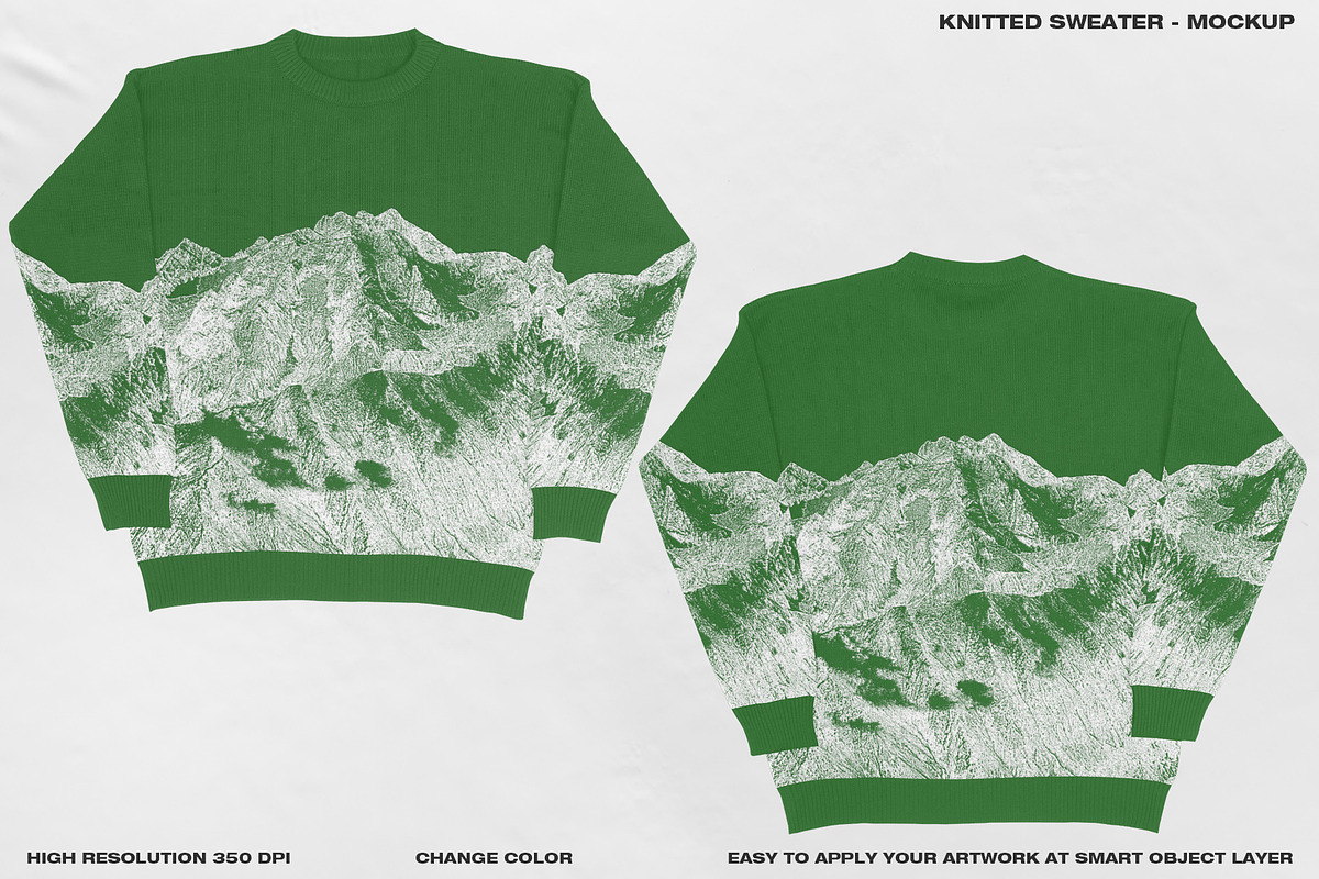Knitted Sweater - Mockup, a Hoody Mockup by DaldSgh (Photo 6 of 18)