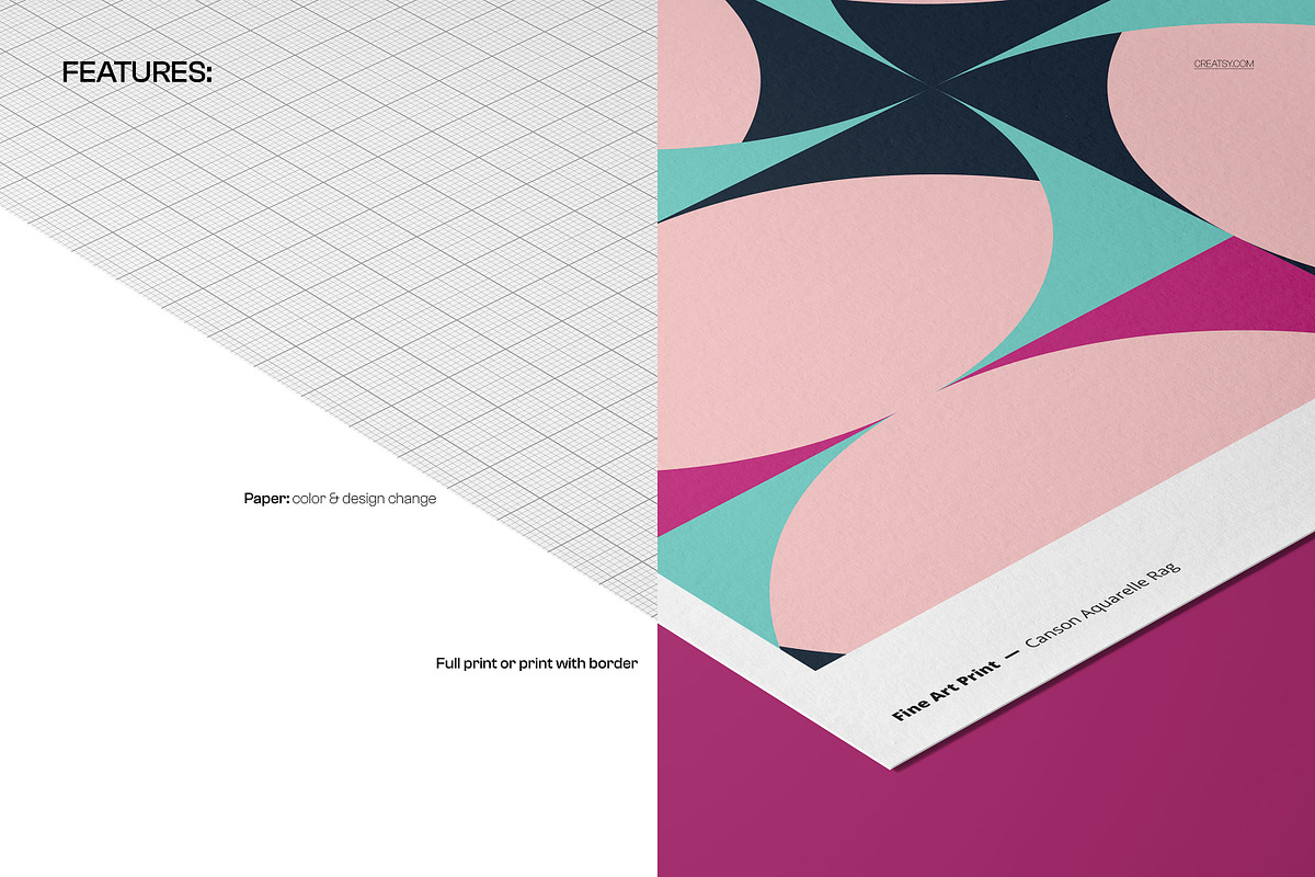 Fuji Fine Art Giclée Print Mockup, a Merchandise Mockup by creatsy5 (Photo 3 of 9)