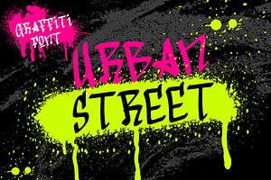 Urban Street is a graffiti font, a Handwritten Font by Brown Cupple