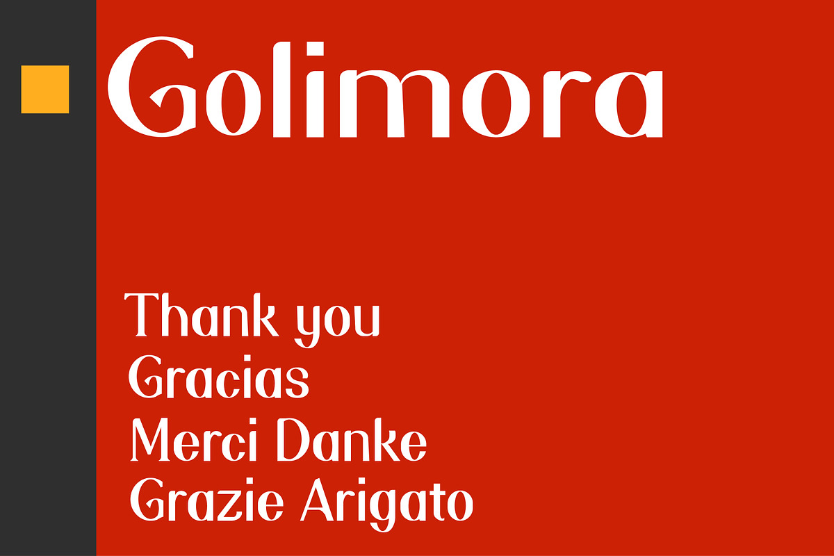 Golimora – Modern Serif Typeface, a Font by Sanskertype Studio (Photo 7 of 7)