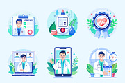 Doctor Illustration Art Set, a Healthcare Illustration by Brickclay (Thumbnail 9 of 9)