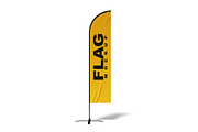 Standing Flag Mockup, a Product Mockup by mockupbuys (Thumbnail 3 of 6)