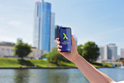 iPhone X in Hands City PSD Mockups, a Product Mockup by Hi, Mock-Up! (Thumbnail 12 of 17)