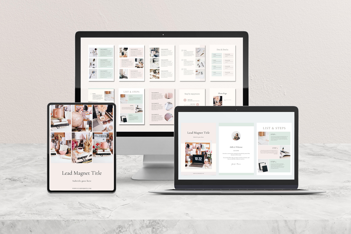 Canva Lead Magnet & E-book Templates, a Marketing Template by Amado Brand Design Studio (Photo 2 of 12)