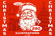 280 Christmas illustrations, an Object Illustration by Nocturnal Wolf (Thumbnail 1 of 17)