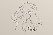 Lovers - Couple line drawings, a Person Illustration by Anna.Klets (Thumbnail 10 of 10)