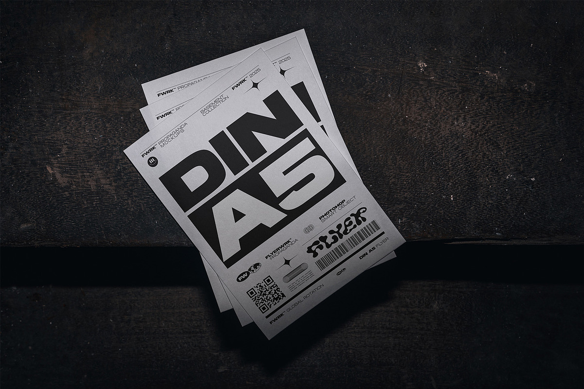 Basement Poster Mockup Bundle, an Advertising Mockup by FLYERWRK (Photo 9 of 10)