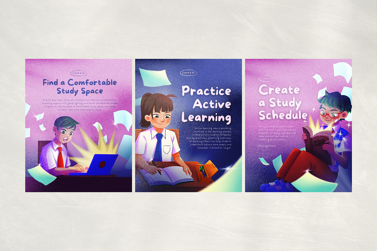 Canva Student Productivity Carousel, a Social Media Template by Dstudio (Photo 2 of 5)